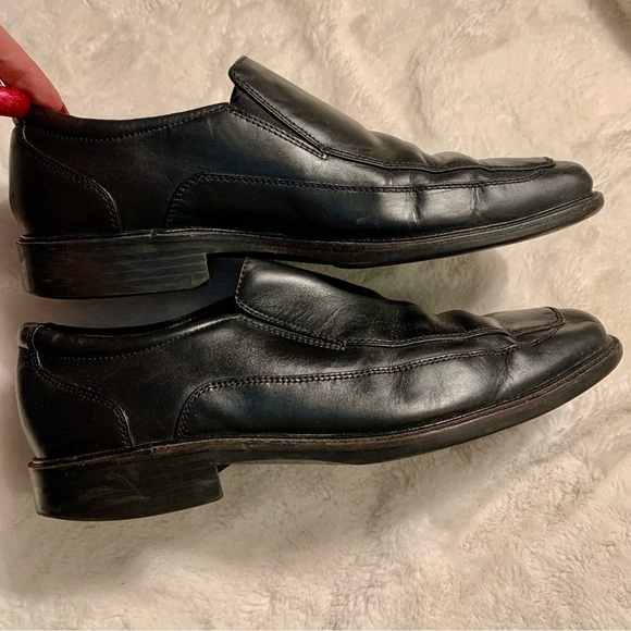 Johnston & Murphy Dress Shoes 10M Men’s Black Leather Slip-On Loafers Classic main image 9